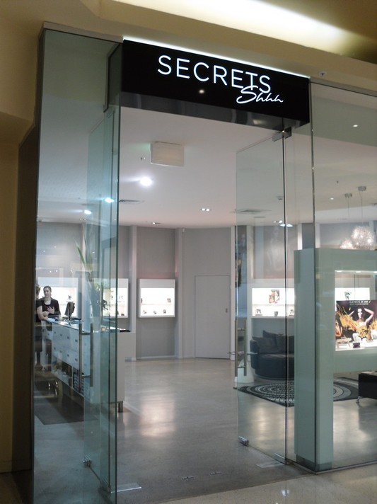 Illuminated Retail Sign - Secrets Shhh